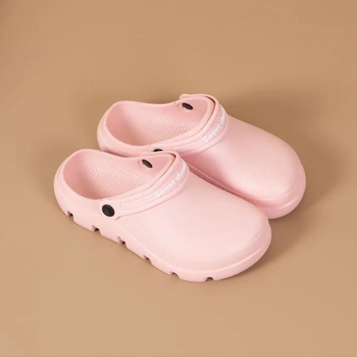 

Дышащие садовые сабо для мужчин и женщин, пляжная обувь EVA Holes, домашние тапочки, новый дизайн, модный дизайн 38-39 розовый