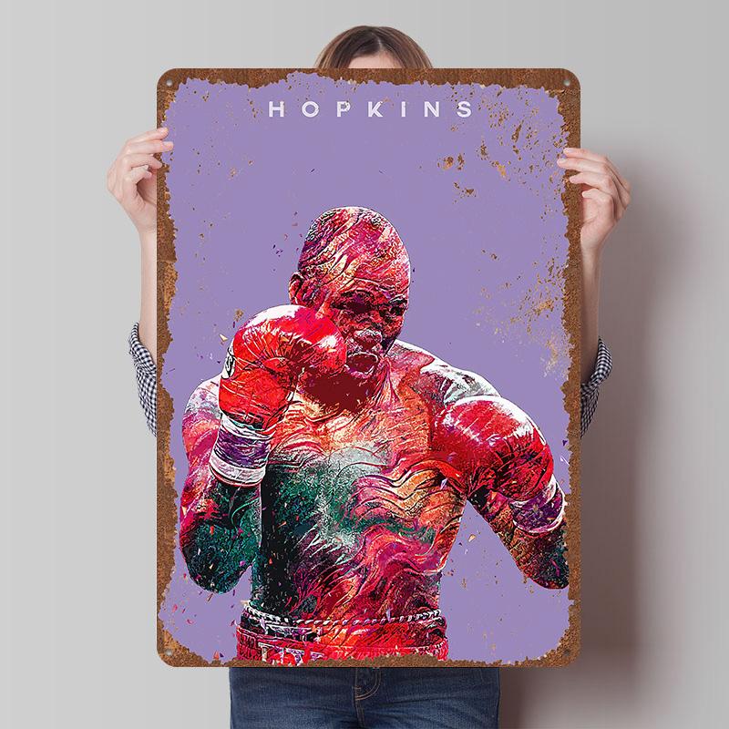 Bernard Hopkins Boxer Metal Posters Custom Vintage Metal Signs Wall Art Tin Plaque for Man Cave Modern Home Decoration Luxury