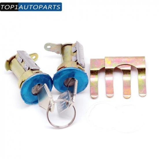 1Pair Door Lock Cylinder with Key Fit For Dodge B100 B200 W100 Trailduster