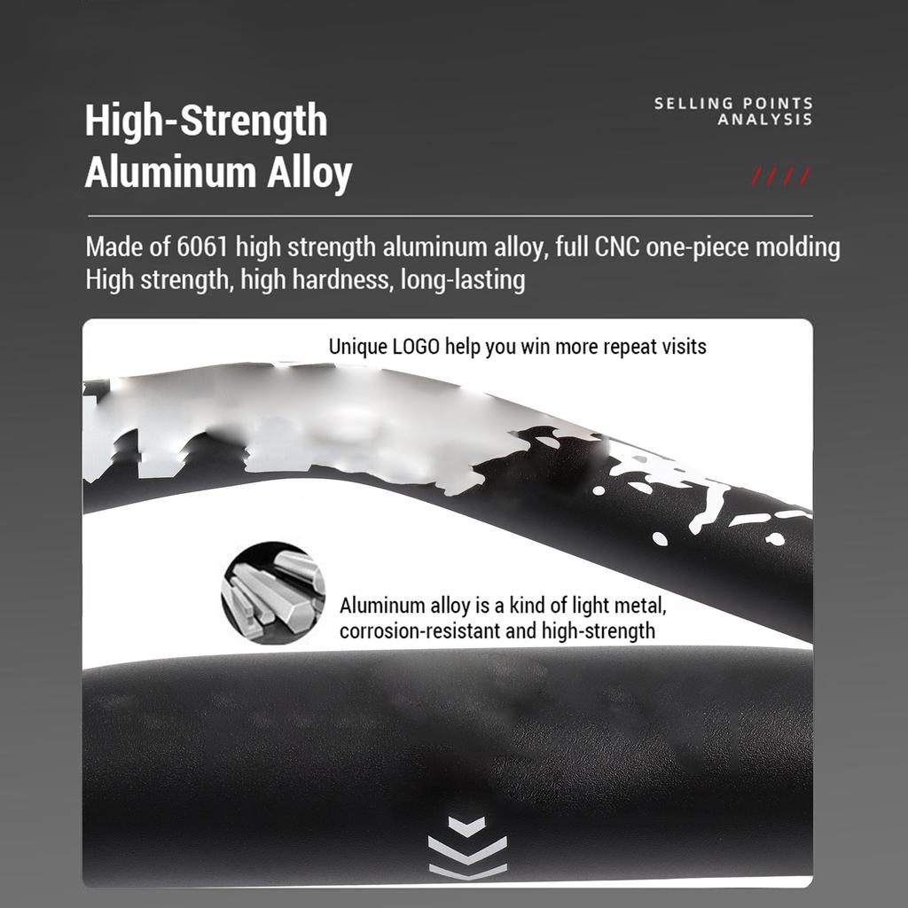 31,8MM Mountainbike-Lenker Aluminiumlegierung Riser-Lenker 55MM Rise 780MM Länge Fahrradlenker mit matter Oberfläche