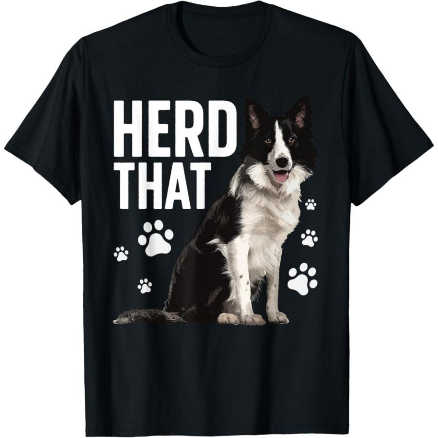 Funny Border Collie Art For Men Women Border Collie Lover T-Shirt S