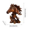 Yousheng Horse Head Statue Rustic Animal Bust Sculpture Resin Retro Ornament for Office Living Room Bookshelf Fireplace Tabletop