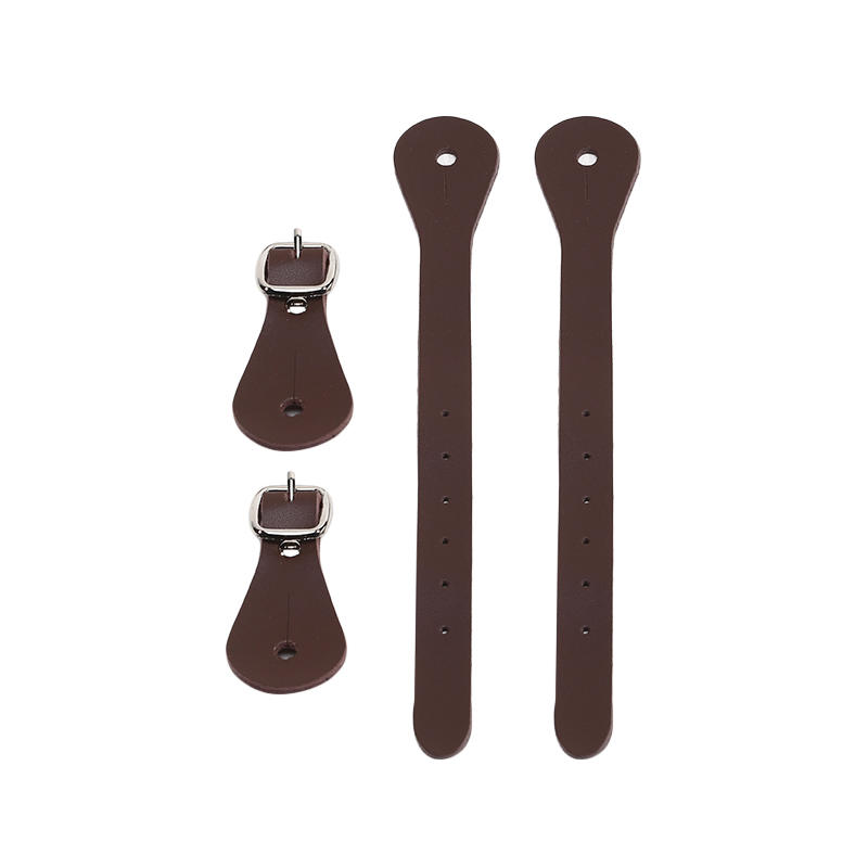 Equestrian Spur Straps Adjustable Leather Horse Riding Spur Straps with Buckle for Horse Riding Outdoor Equestrian Equipment