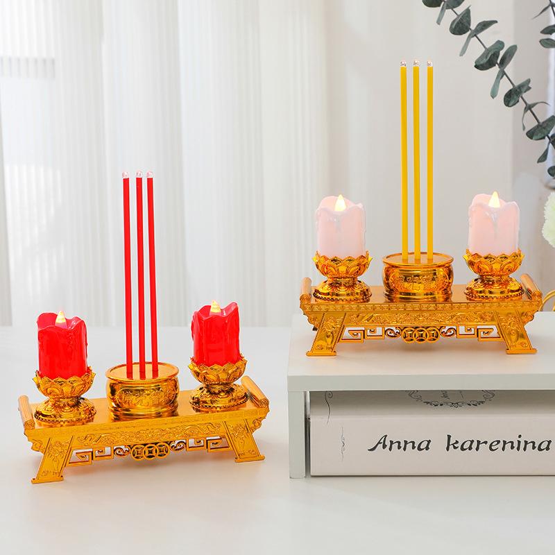 Led Candle Lights, Prayer Candles For Temples And Halls, Smokeless Swinging Wick Simulation Candles