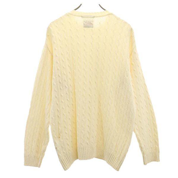 Tommy Hilfiger 90s Old Flag Tag Long Sleeve Cotton Sweater XL Ivory Knit Men's Used