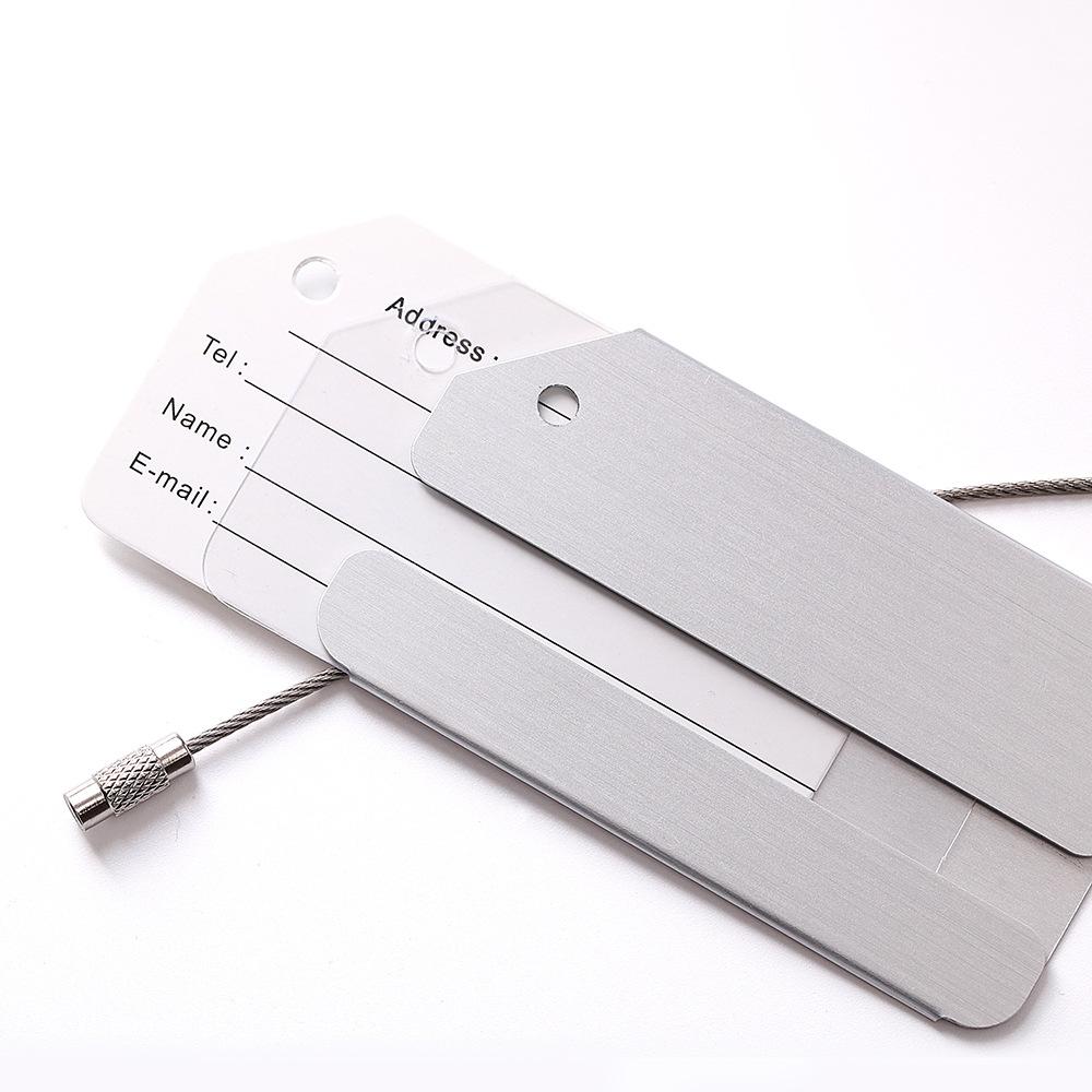Gepäckanhänger Aluminiumlegierung Kofferanhänger Reiseetiketten Set mit Stahlschlaufe ID Gepäckanhänger für Koffer Reisezubehör