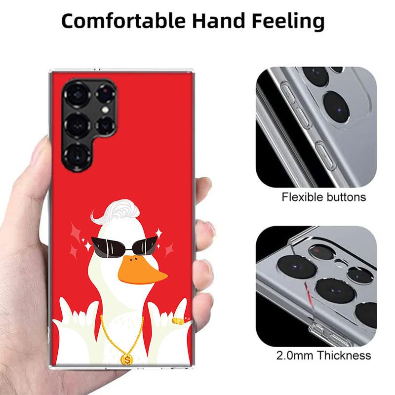 Cute Cartoon Duck Cases Phone Case for Samsung Galaxy S26 Ultra S25 Edge S24 S23 FE S21 Plus S20 S22 S10 Cover TPU Capa Shell Sh