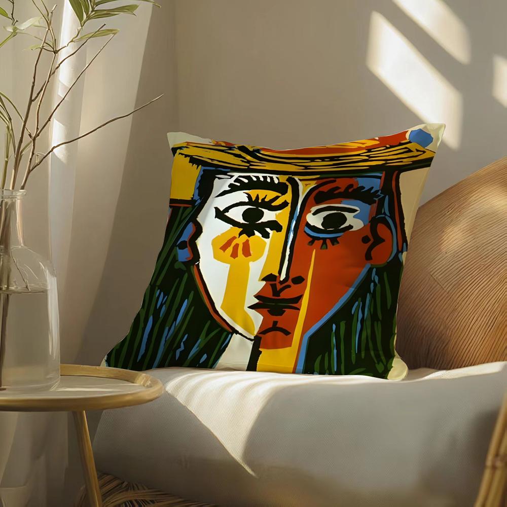 Legend Art Artist P-Pablo Picasso Pillow Case Pattern Printed Pillowcase For Living Room Sofa Cushion Cover & Bedroom Decor