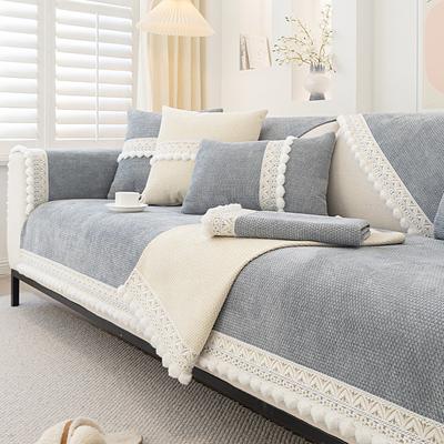 Chenille Sofakissen Vier Jahreszeiten Universal Einfarbig Schlicht Modern Ledersofa Rutschfest Kratzfest Sofabezug Überwurf Handtuch