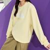 FILA Fleece Logo Casual Loose Pullover Long Sleeve Sweatshirt Unisex sweatshirt Wheat-Yellow F51U249299FYE