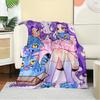 Grupo de Chicas Anime K-POP Manta Suave y Cálida Cuatro Estaciones Manta Gruesa de Punto de Poliéster para Todas las Estaciones para Cama, Camping, Viaje Regalo Perfecto