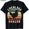 Retro Vintage Lokaler Eierhändler Bauer Hühnerei Liebhaber T-Shirt Herren Kleidung T-Shirts Oberteile Vintage T-Shirt Freizeitkleidung
