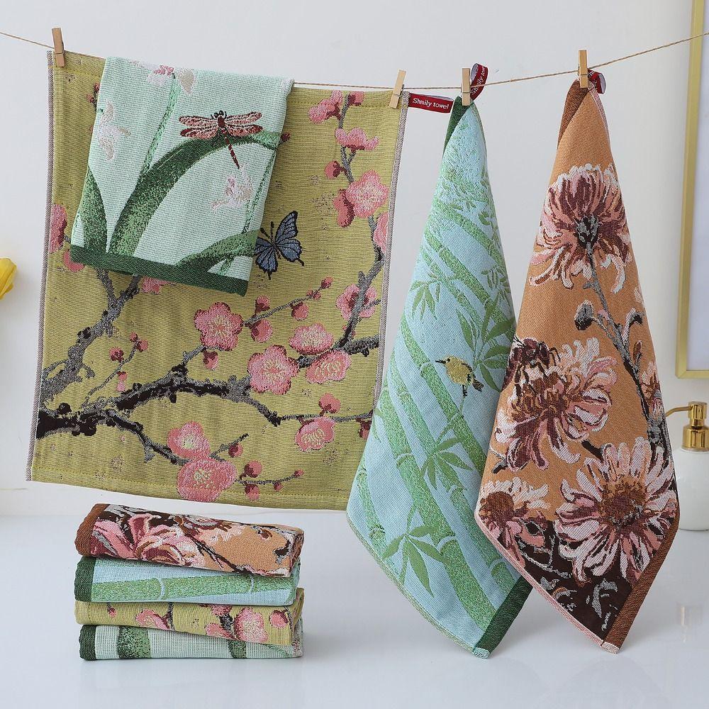 New 34x40cm Large Hand Towel Quick Dry 4 Layer Cotton Gauze Kitchen Dish Cloth Decorative Handkerchief Home Restaurant