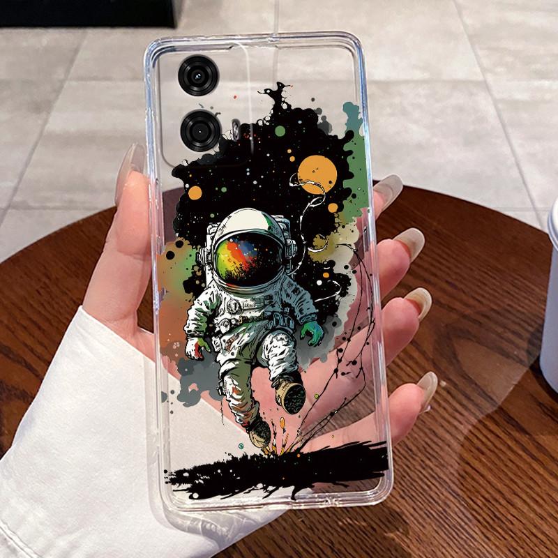 Jelly Casing For Motorola Moto G24 / Moto G24 Power Clear Silicone Soft TPU Back Cover Cute Cat Rabbit Heart Protective Case