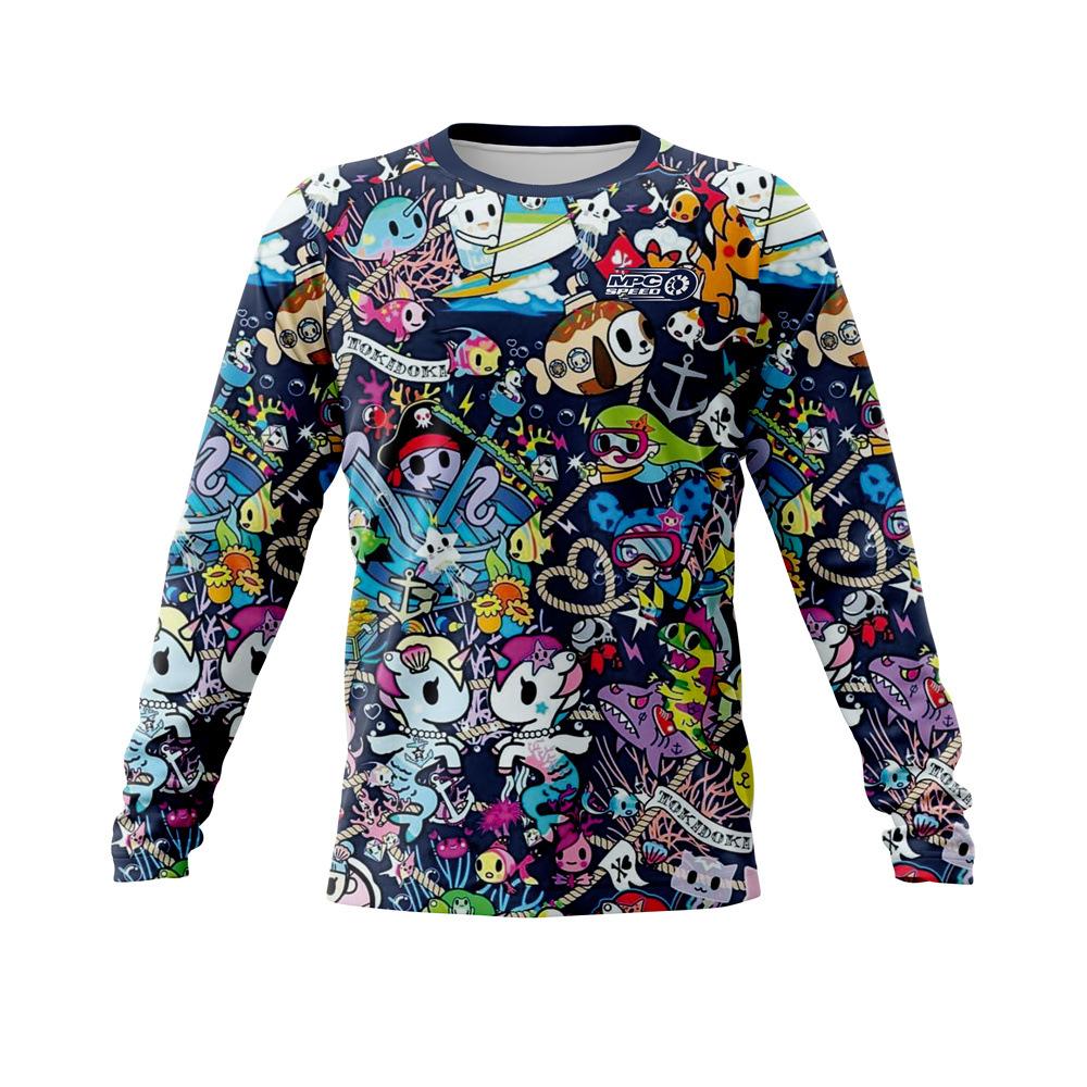 Graffiti men's downhill riding suit off-road motorcycle mountain bike suit racing suit summer