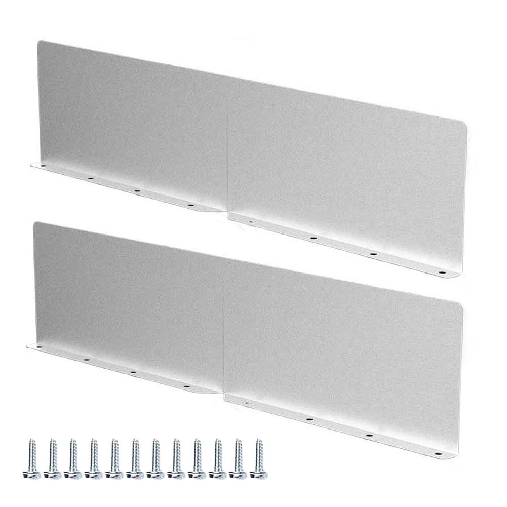 Rainwater Deflection Plate Set for Roof and Gutters – Aluminum Baffle Plate Splash Guard for Durable Water Protection, 2/4/6 Pcs