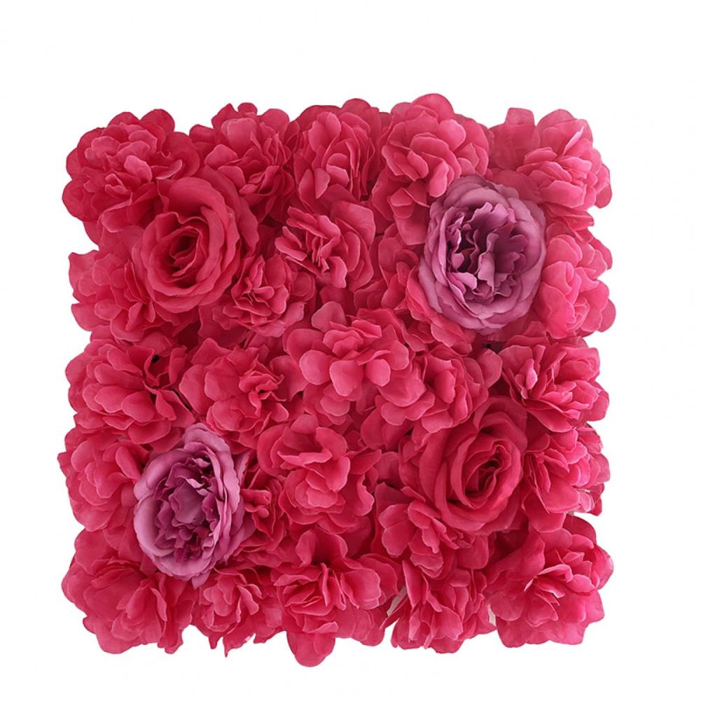 30cm Artificial Rose Flower Wall Panel Wedding Bridal Baby Shower Party DIY Square 3D Floral Wall Backdrop Decoration Photo Prop