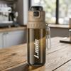 Tragbare Sprühwasserflasche Anti-versehentliche Berührung Doppelter Trinkhalmbecher Outdoor Fitness