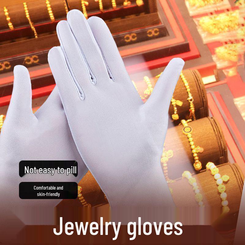 

Перчатки для демонстрации ювелирных изделий премиум-класса - Средней толщины, Белые, для профессионалов продаж