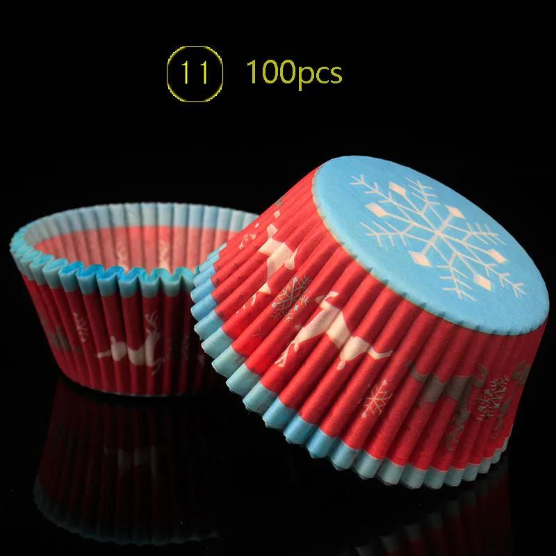 100Pcs Cake Muffin Cupcake Paper Cups Cake Box Cupcakes Liner Mold Kitchen Baking Accessories Cake Mold Cooking Tools