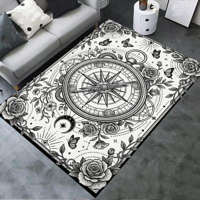 2025 New Compass Carpet Rug for Living Room Bedroom Home Sofa Decoration,Kids Play Non-slip Floor Mat167
