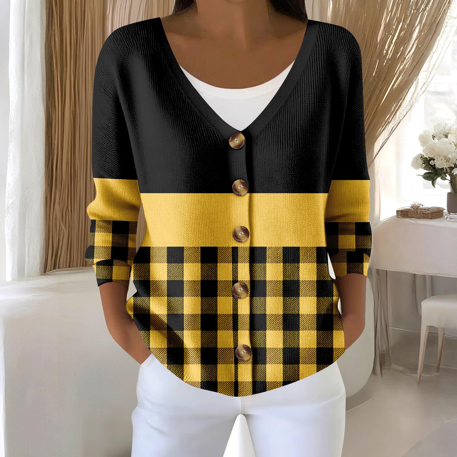 

Женская мода с длинным рукавом, рождественский принт «Снеговик-снежинка», куртка, кардиган XL жёлтый