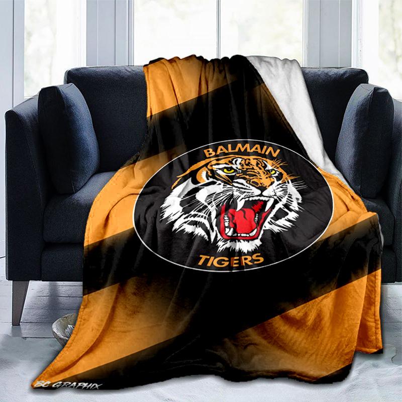Coperta Wests Tigers Roar Forza E Orgoglio Adatta per Divani, Letti, Uffici E Campeggio - Regalo Perfetto per Halloween Natale