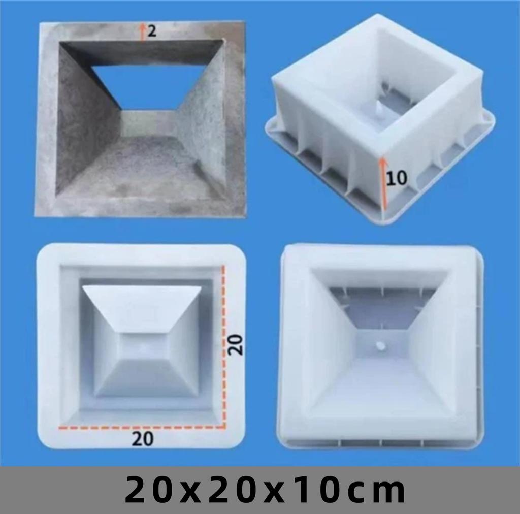 Cement Antique Hollow Brick Mold 20*20*6cm 3D Carving Anti-Slip Concrete Plastic Paving Mold Cement Leveling Shovel Paving Tools