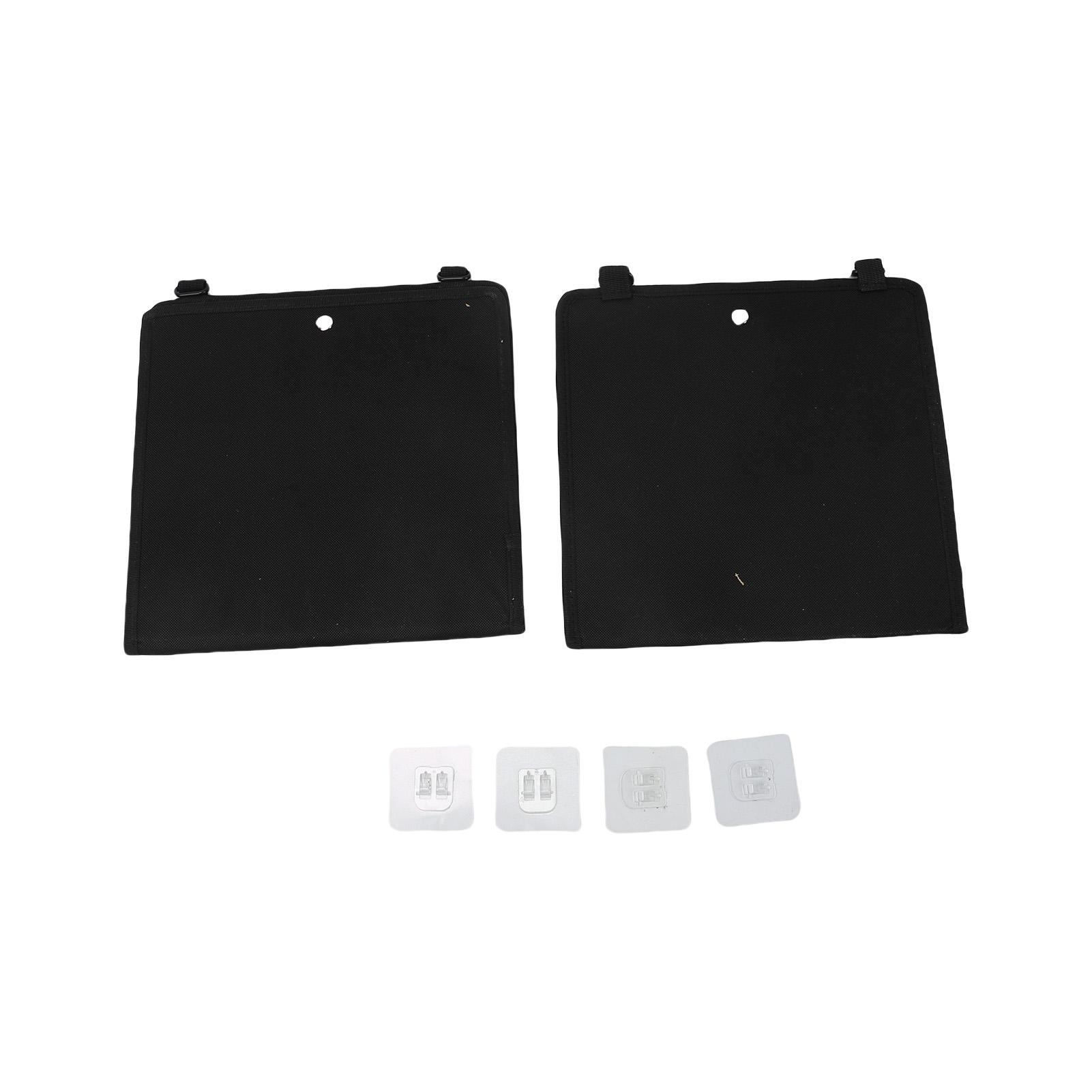 Sac de Rangement Mural en Tissu Non Tissé Pliable Porte-Chaussures pour Camping-Car Rangement avec Crochets Adhésifs pour Accessoires de Maison Noir