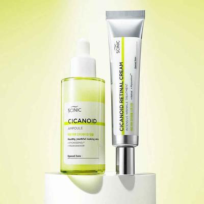 CICANOID Retinal Cream 30ml + Ampoule 50ml, Anti-Aging, Korean Cosmetics, Kbeauty, Sample