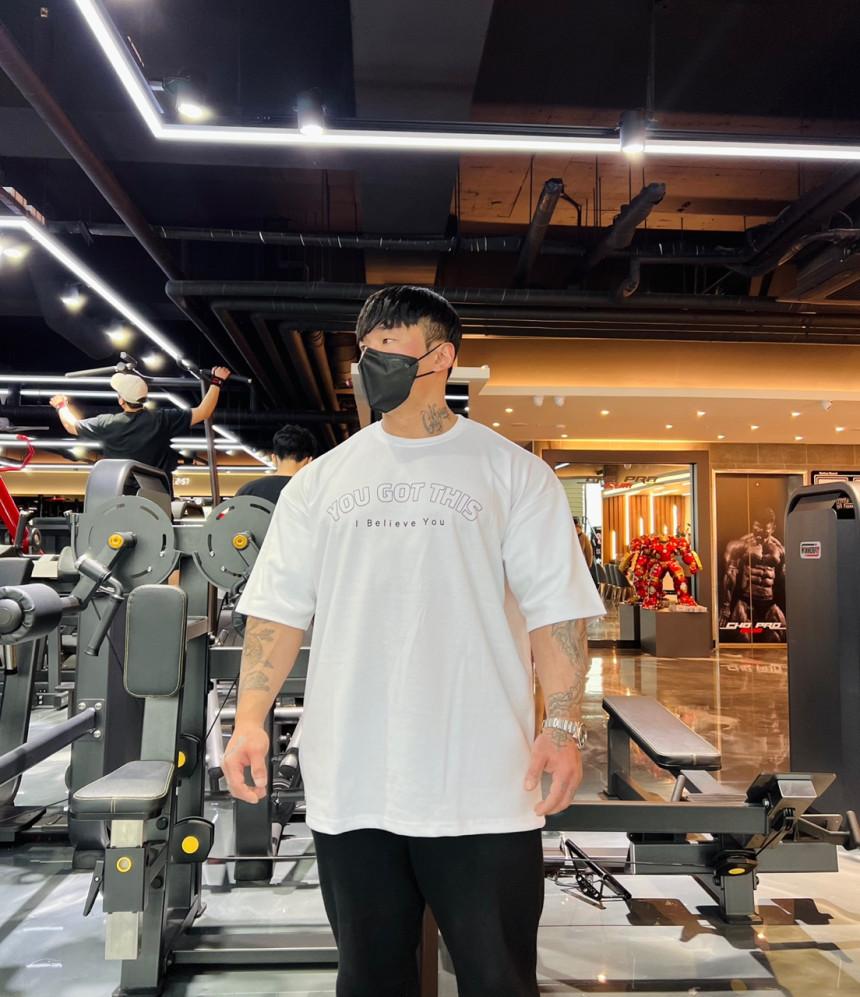 2022 European size New Summer Fashion Trend Men Short Sleeve GymLoose T Shirt Fitness Bodybuilding Shirts Leisure Cotton Tee Top