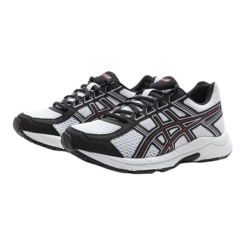 Asics Gel-Contend 4 Low Top Kinder Laufschuhe Kinder Laufschuhe Weiß Schwarz 1014A322-100