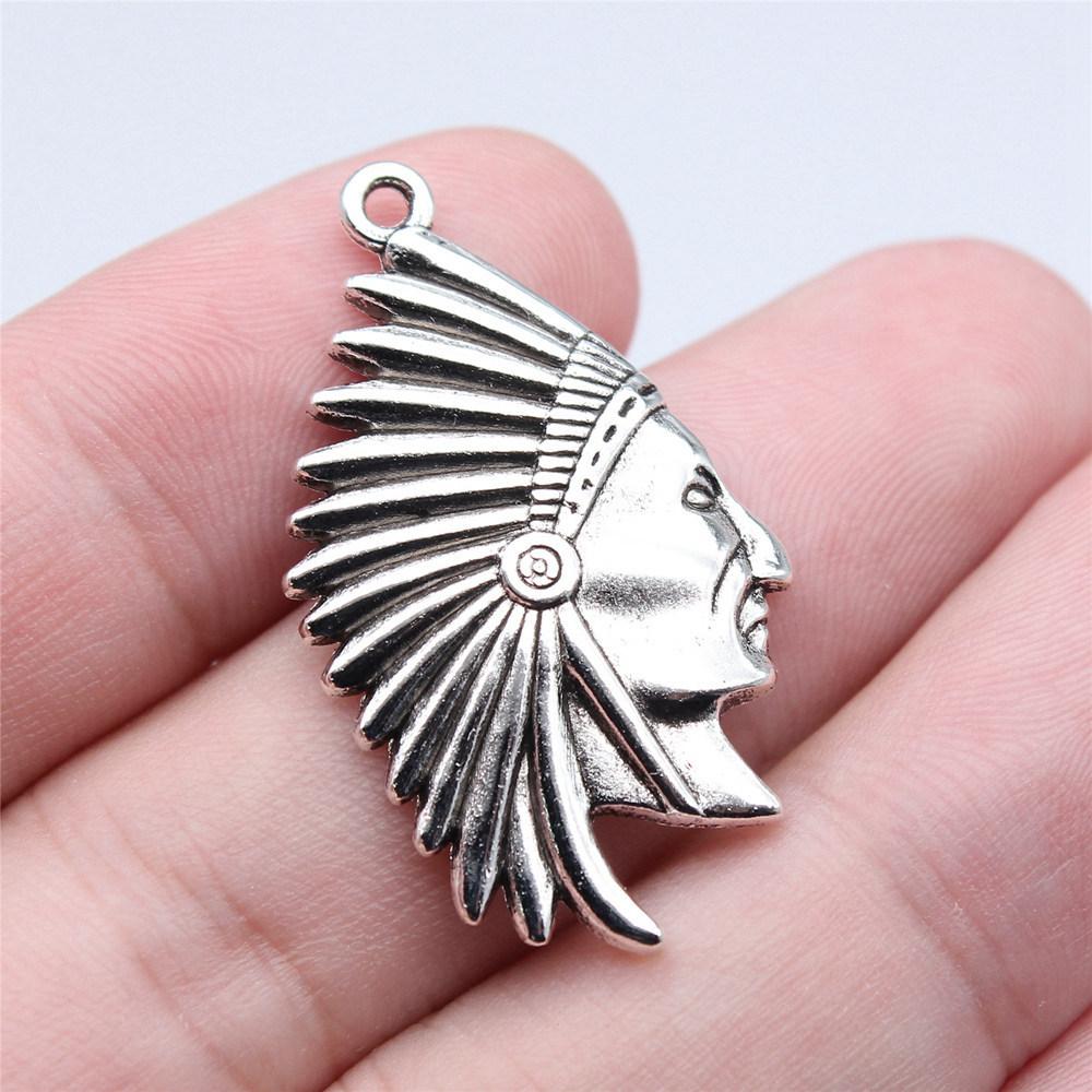 Charms Egipski Faraon Szef Wisiorki Vintage Biżuteria Materiały QC048