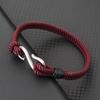 S Shape Fish Hook Double Layer Bracelet Men Women Handmade Milanese Rope Stainless Steel Hand Rope Beach Jewelry Accessories