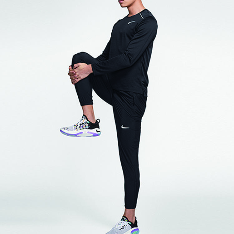 Nike Dri-Fit Long Sleeve Running Quick-Dry Fitness Shirt Men Tops Black AJ7569-010