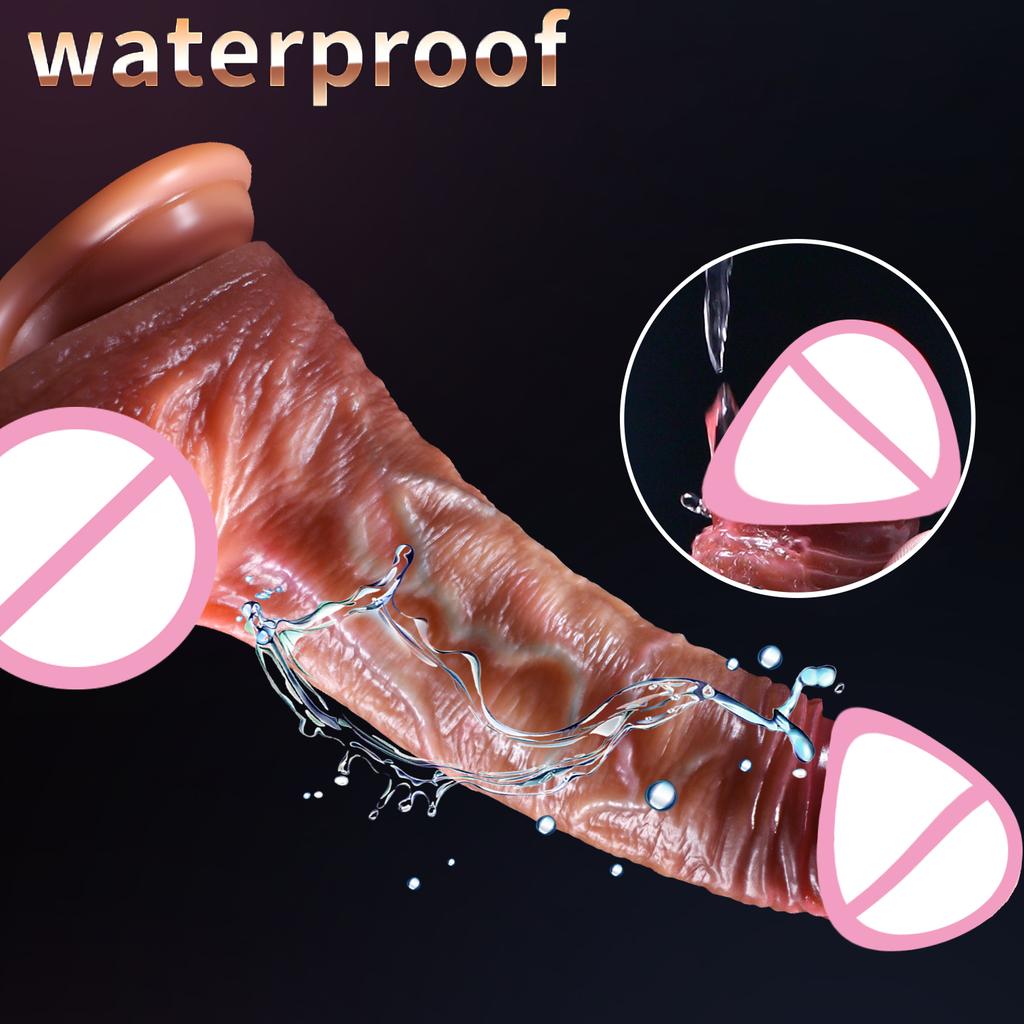 Super Realistic Dildo For Female Masturbation Skin Sliding Foreskin Dick Penetration Anal Big Penis Sexy Adult Sex Toys ForWomen