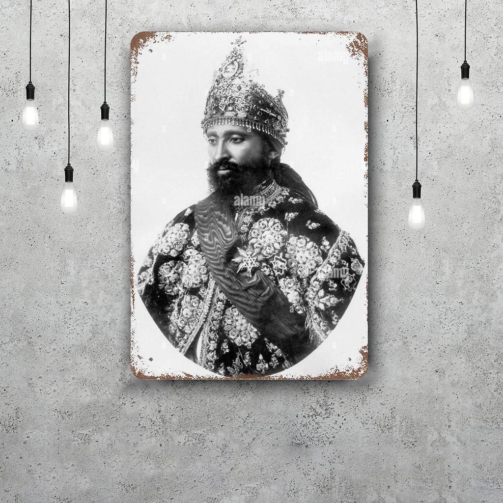 Haile Selassie Classic Poster Rusty Metal Plaque Retro Decorative Plate Bar Man Cave Garage Club Metal Sign Wall Decoration