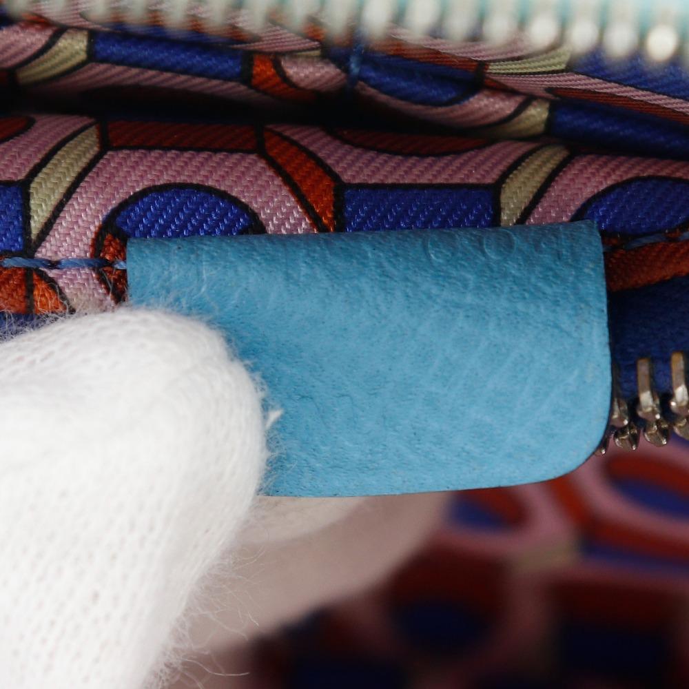 HERMES Azap Silk in Long Purse Blue Dunol light blue Epsom Women Used