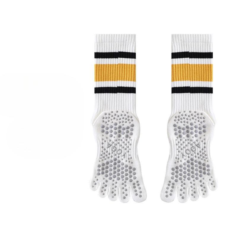 Five-finger Socks, Yoga Socks, Anti-slip Professional Women's Pilates Socks, Anti-slip Socks, Yoga Socks, Autumn and Winter Mid-calf