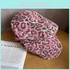 Leopard Retro Pink Print Hat With Wide Brim Breathability Beret For Wear Casual