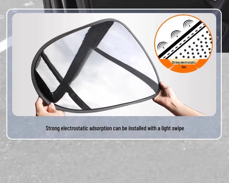 Blackout Vinyl Car Sunshade: Static Adhesion Sun Visor for Window Shade, Heat Insulation, Privacy & Sun Protection.