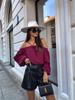 2025 New Sexy Off-Shoulder Halter Long Sleeve Printed Lantern Sleeve Top for Women