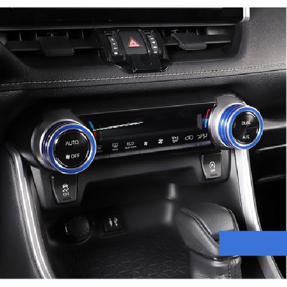 For Toyota RAV4 - Air Condition Knob Button Ring Cover Blue Decor