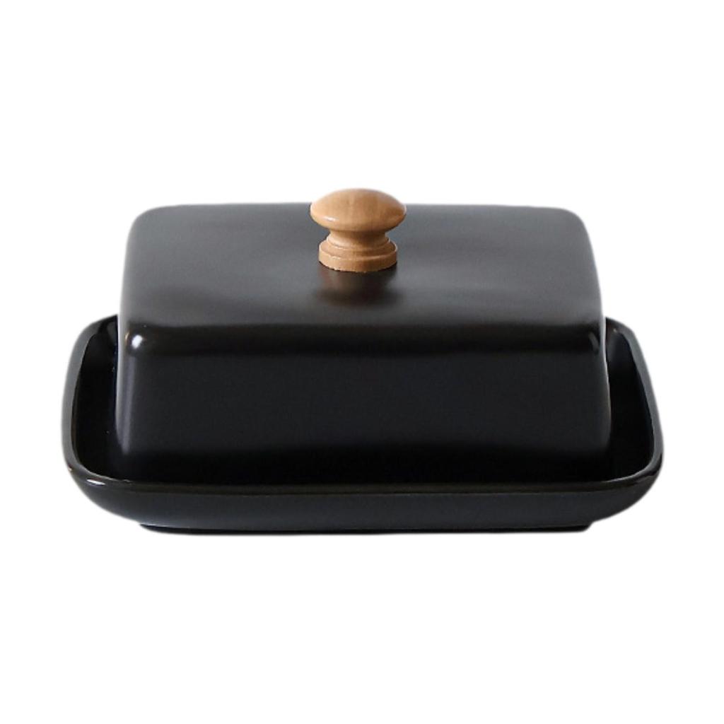 Ceramic Butter Dish with Cover Large Practical European Butter Storage Keeper for Kitchen Bar Household Cake Shop Counter
