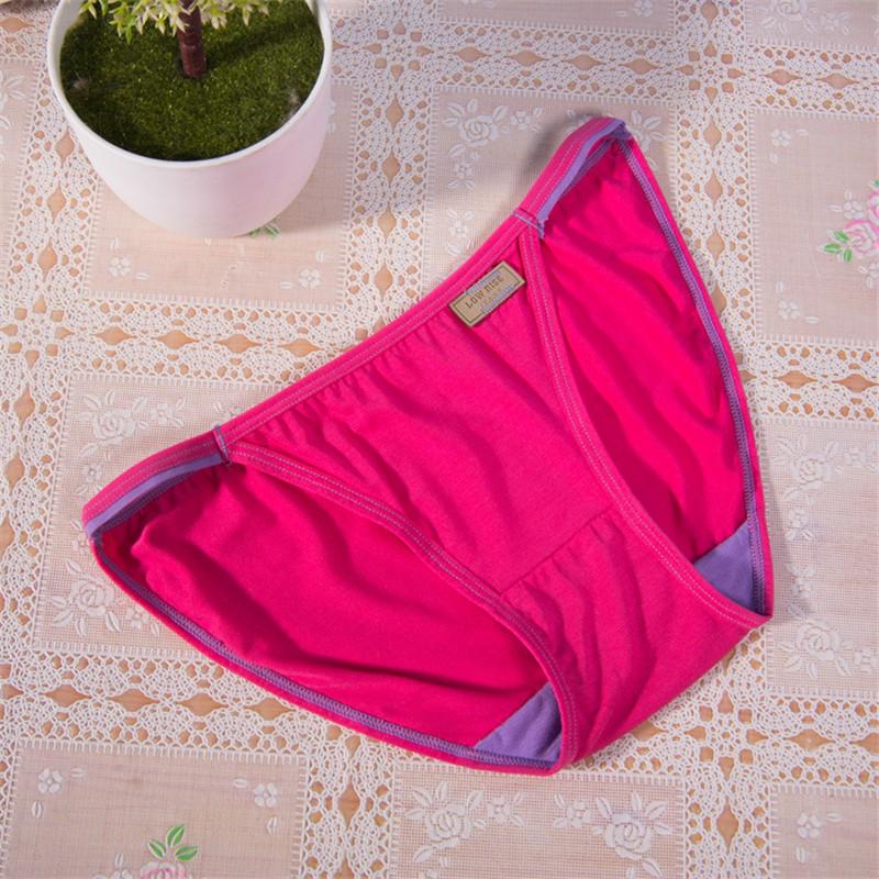 Women's Sexy Underwear String Panties Low Waist Seamless Briefs Ladies Bikini Soft Cotton Lingerie 4 Pcs/set