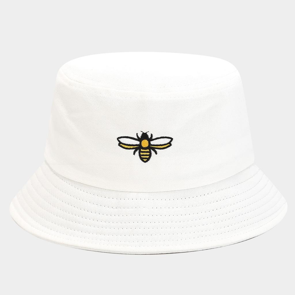 ins new bee embroidered bucket hat women breathable summer street trend sun hat men couple hat