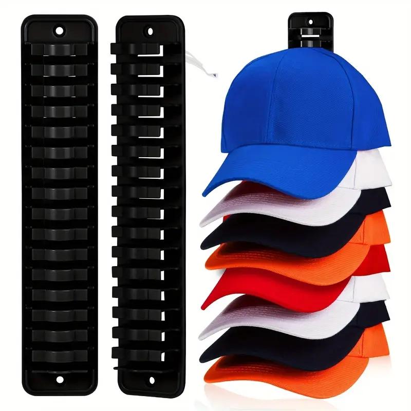 Space Saving Baseball Cap Storage Rack Adhesive Wall Mounted Up To 16 Caps Multifunctional Display Storage Rack Doors Or Closets