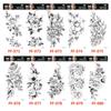 Decals DIY Rose Black Flowers Temporary Tattoo Body Art Stickers Fake Tattoo for Body Arm Leg