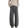 Design sense double pleated trousers men's autumn and winter new old money style business commute straight wide leg casual pants tide