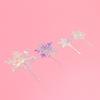 12PCS Christmas Snowflake Toys Cake Toppers Decorations Birthday New Year Party Supplies Cupcake Picks Food Naments Holiday